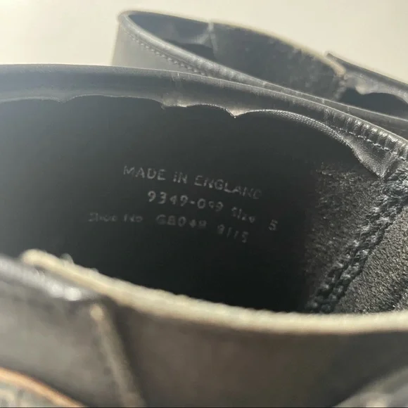 Rare Vintage Dr. Martens Motorcycle Boots Buckles Made in England 5 Black - Picture 13 of 15